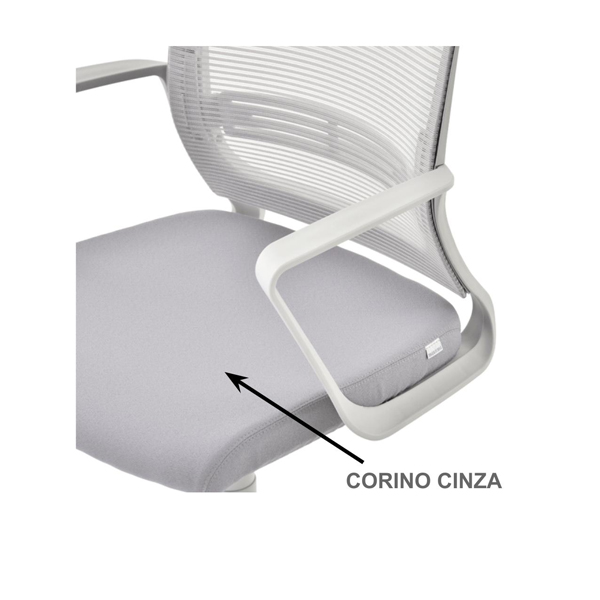 Cadeira de Escritório Diretor Tela MAYA com braço Cor CINZA 34031